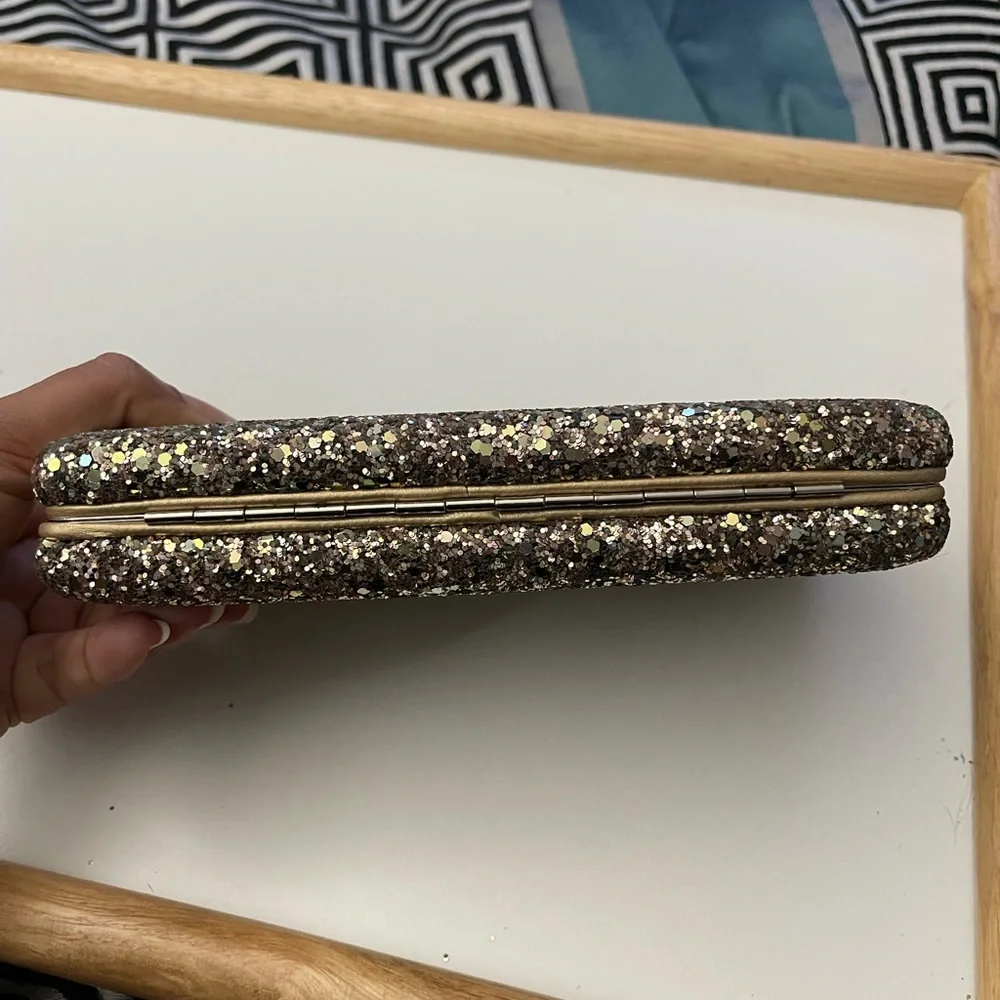 Gold glitter compact clutch, used a couple times for events.